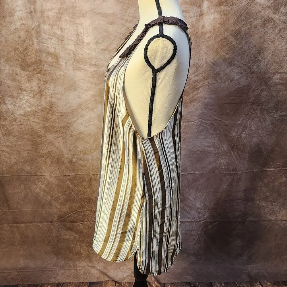 Karen Zambos Vintage Couture Silk Striped Dress – Size 4